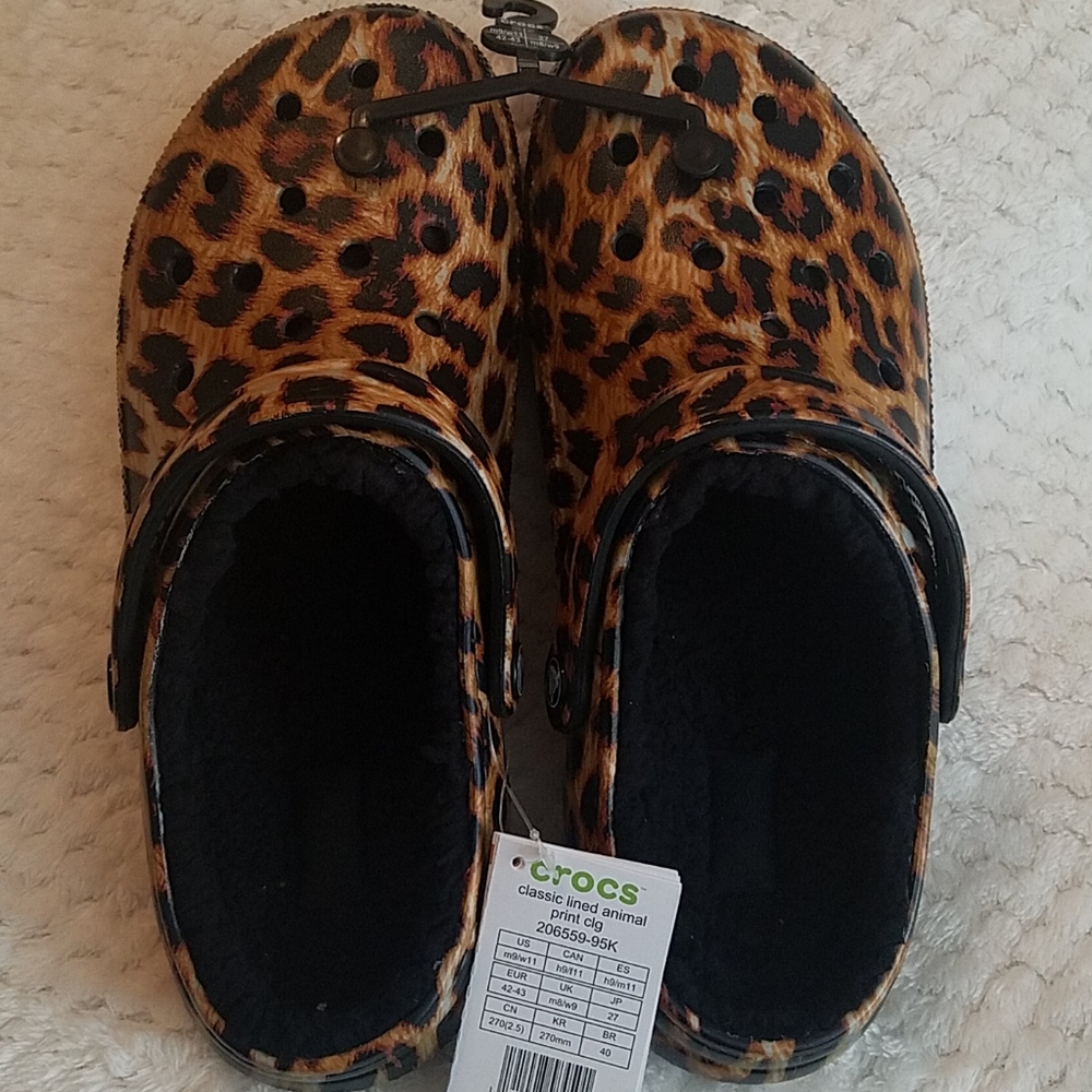 Crocs leopard/black  W/11 M/9